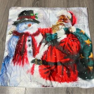 18” Santa Claus Snowy Christmas Throw Pillow Covers Christmas Holiday Decor EPC